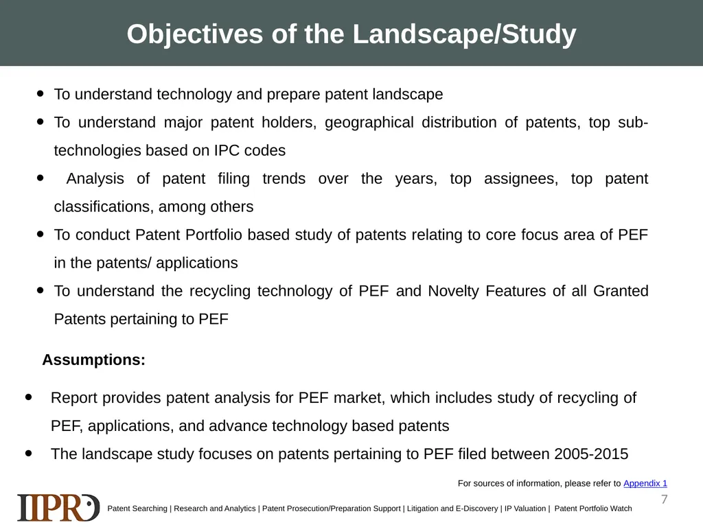 SAMPLE LANDSCAPE STUDY- POLYETHYLENE FURANOATE - slide 7 of 39