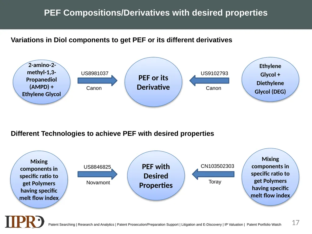 SAMPLE LANDSCAPE STUDY- POLYETHYLENE FURANOATE - slide 17 of 39