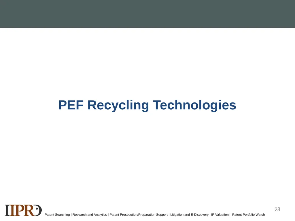 SAMPLE LANDSCAPE STUDY- POLYETHYLENE FURANOATE - slide 28 of 39
