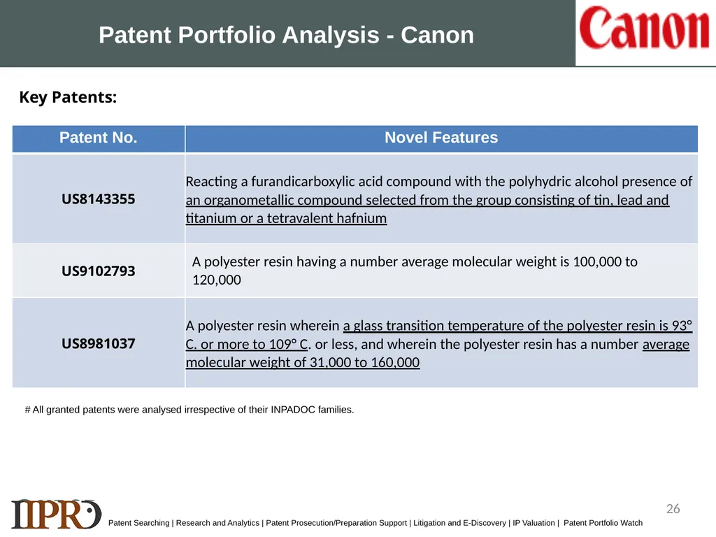 SAMPLE LANDSCAPE STUDY- POLYETHYLENE FURANOATE - slide 26 of 39