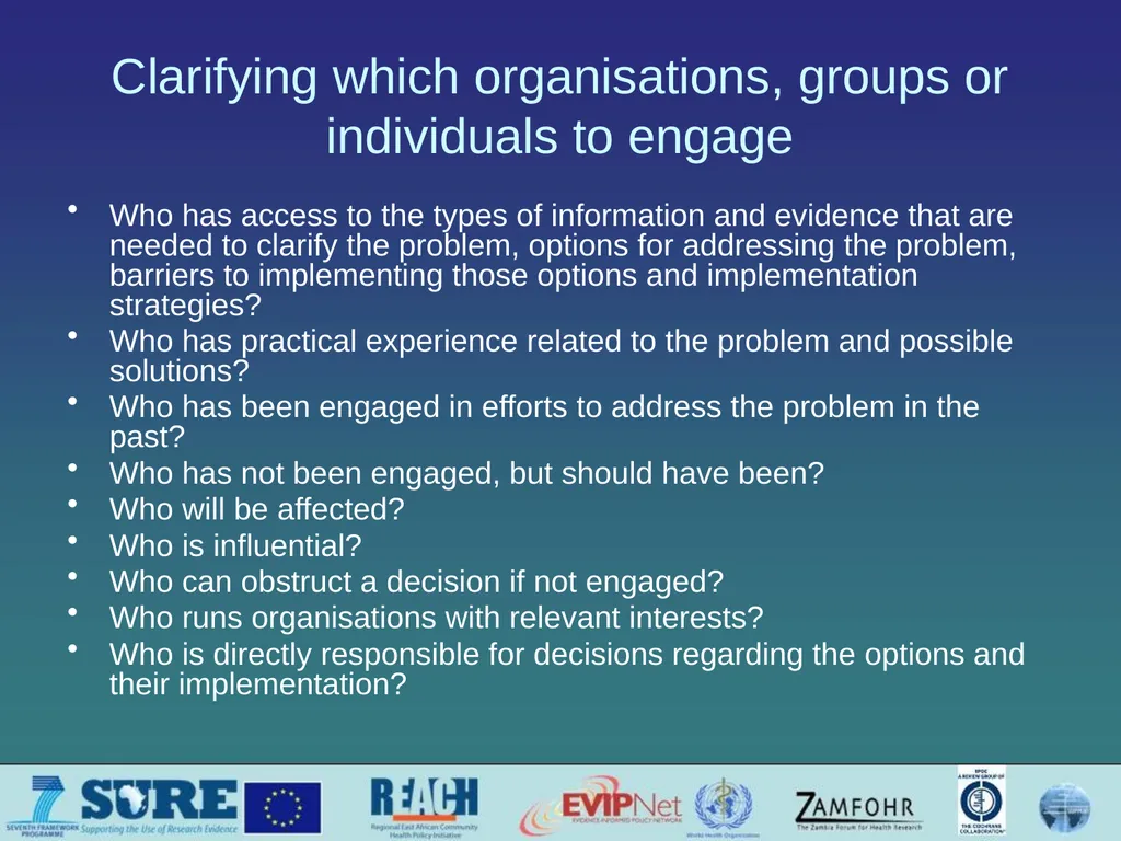 Informing and engaging stakeholders Which - slide 14 of 33