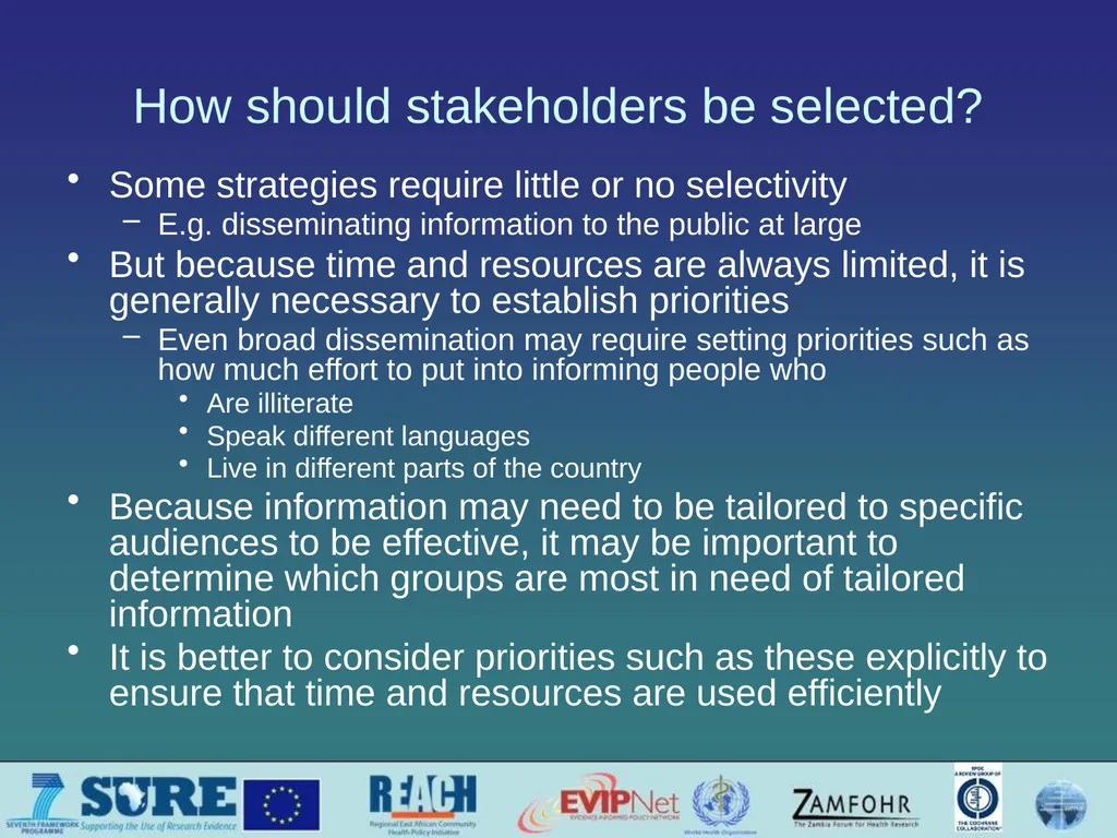 Informing and engaging stakeholders Which - slide 15 of 33