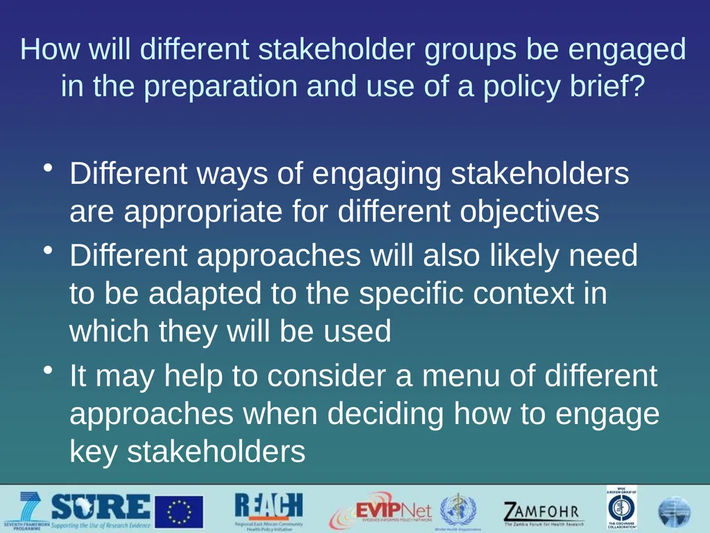 Informing and engaging stakeholders Which - slide 25 of 33
