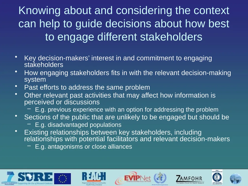 Informing and engaging stakeholders Which - slide 22 of 33
