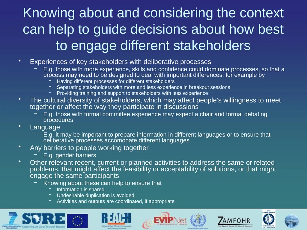 Informing and engaging stakeholders Which - slide 23 of 33