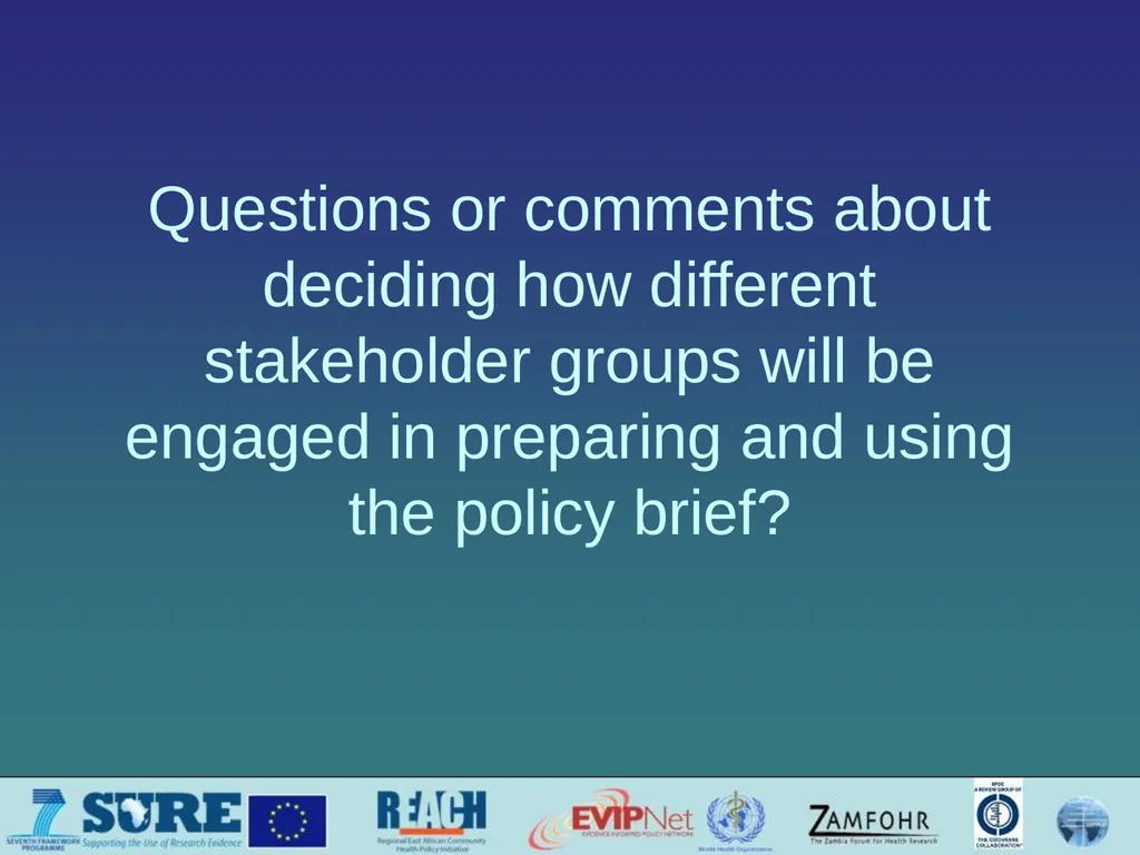 Informing and engaging stakeholders Which - slide 29 of 33