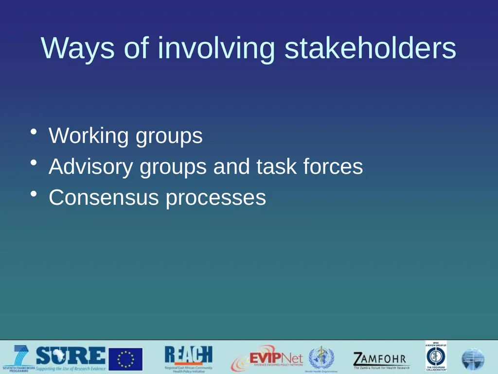 Informing and engaging stakeholders Which - slide 28 of 33