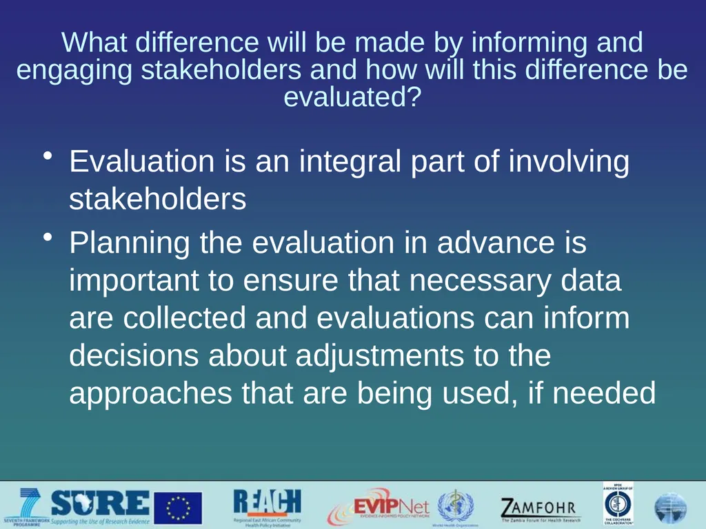 Informing and engaging stakeholders Which - slide 30 of 33