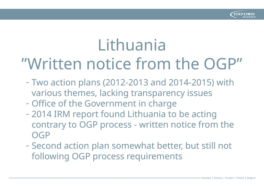 Open Governance in the Nordics and the Baltics - slide 14 of 16