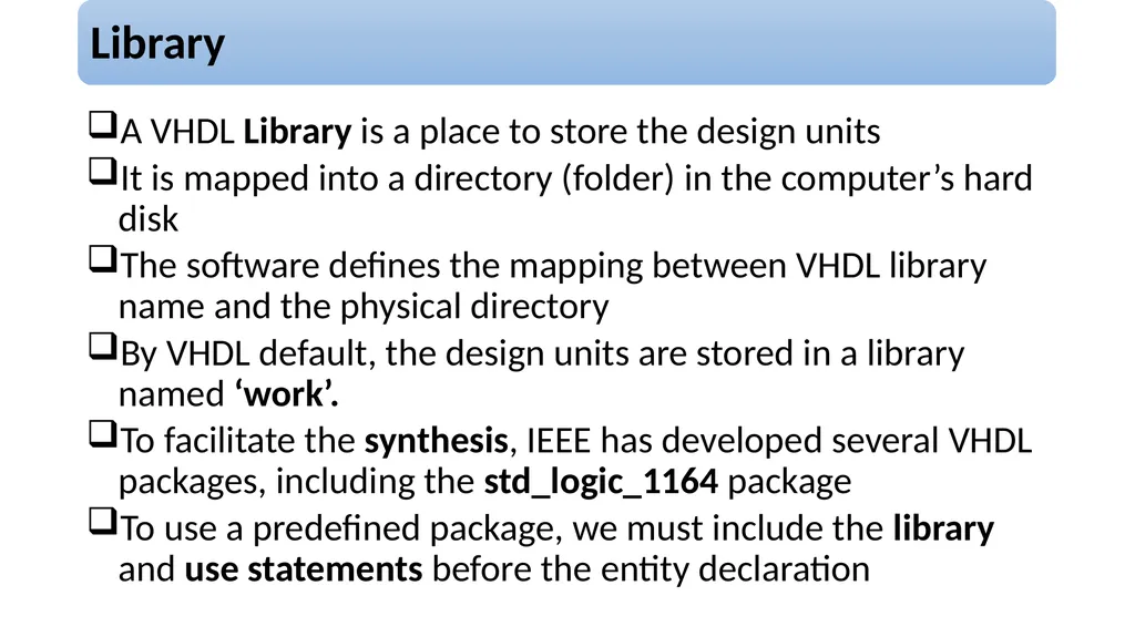 UNIT – 2 Basic Language Constructs of VHDL - slide 12 of 19
