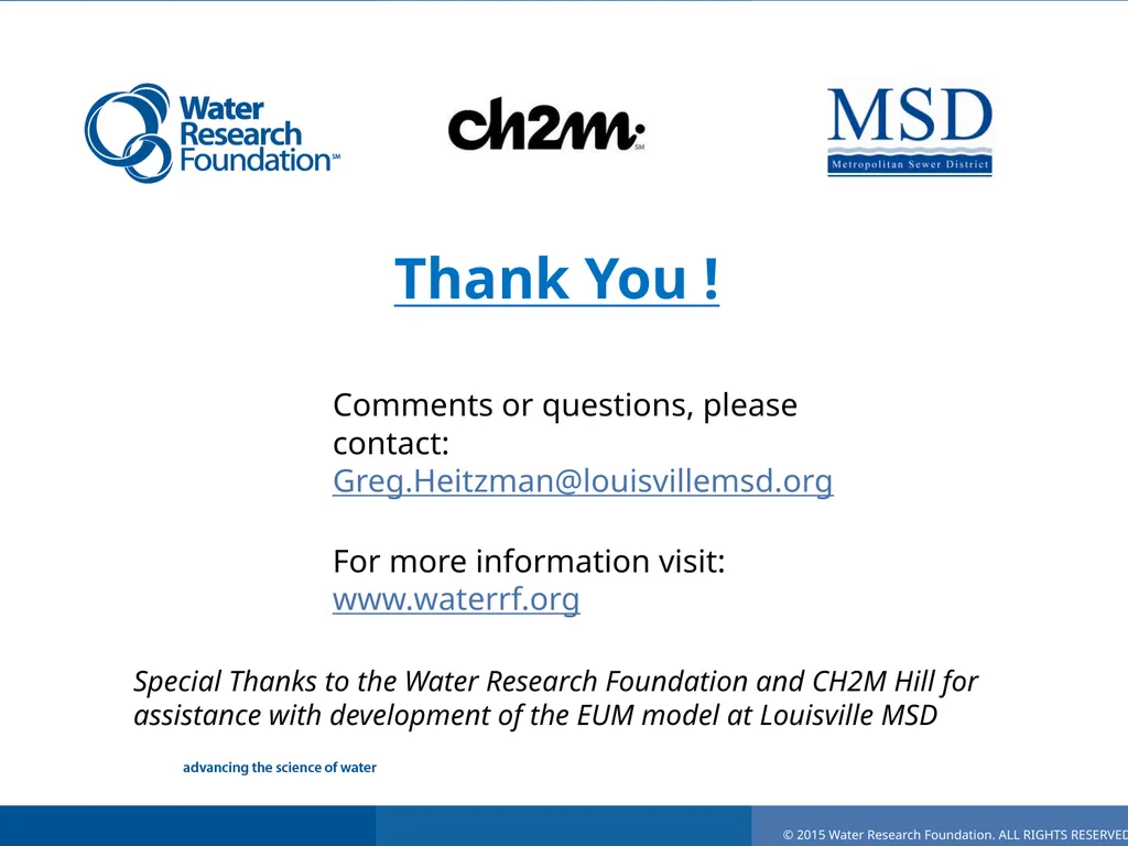 Effective Utility Management Louisville MSD - slide 22 of 22