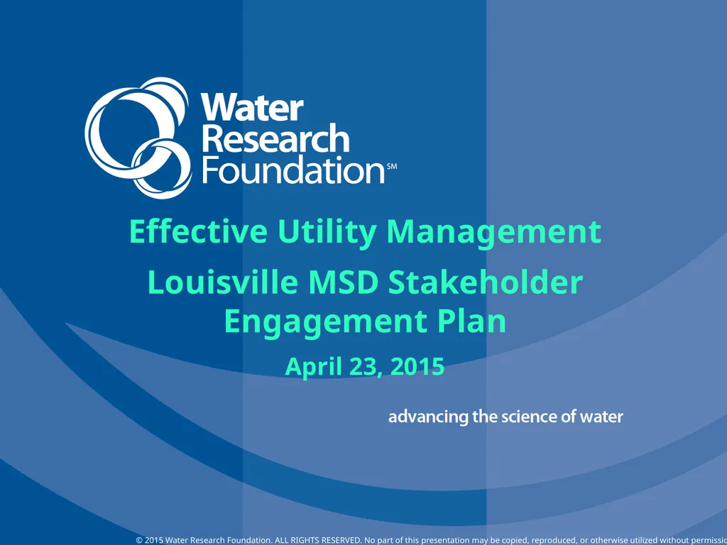 Effective Utility Management Louisville MSD - slide 1 of 22