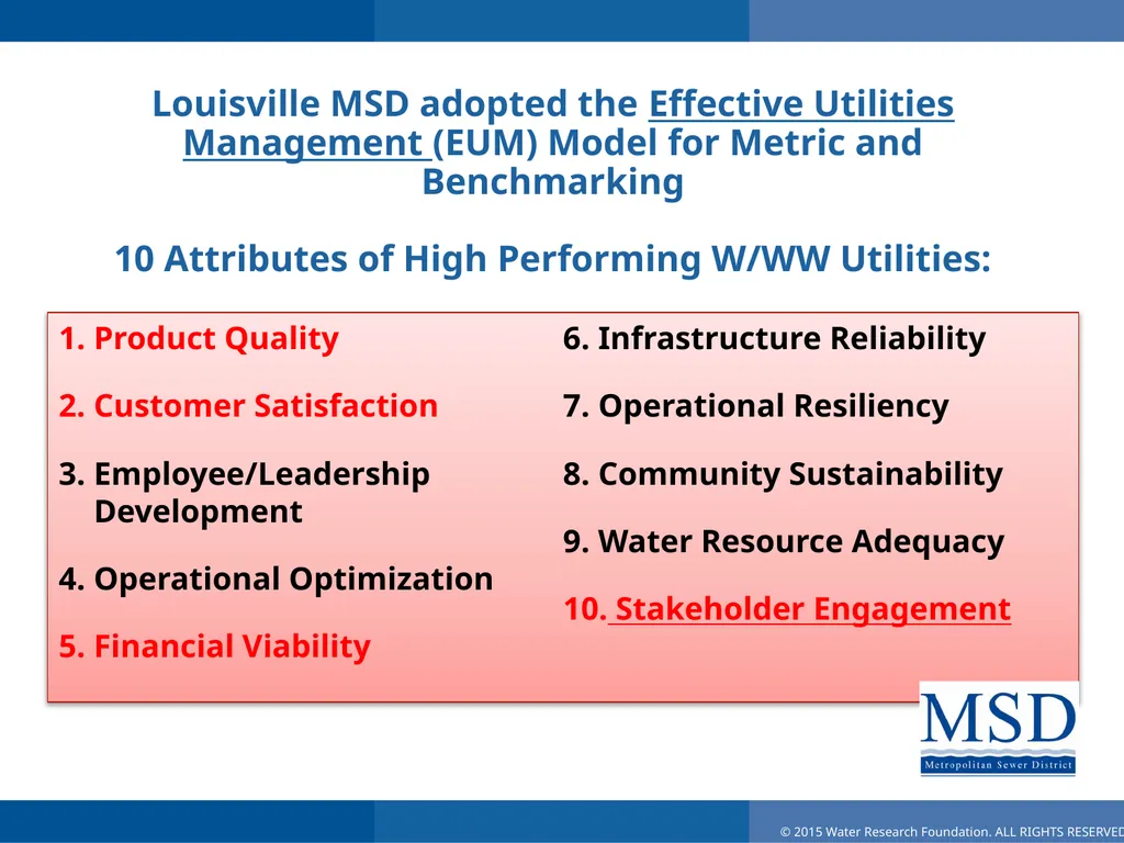 Effective Utility Management Louisville MSD - slide 11 of 22