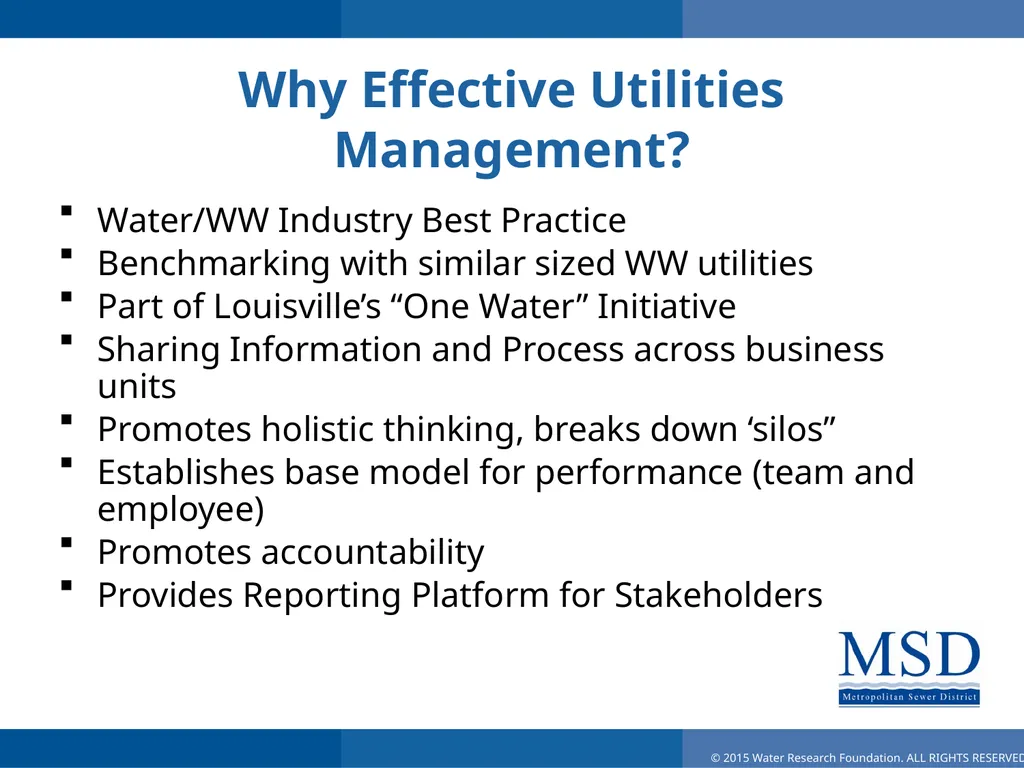 Effective Utility Management Louisville MSD - slide 9 of 22