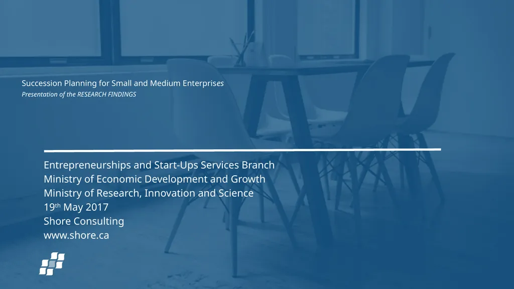 Succession Planning for Small and Medium - slide 1 of 17