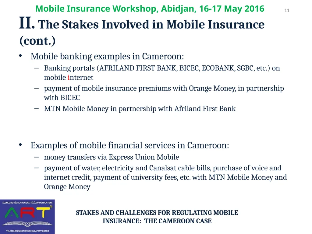 Stakes and Challenges for REGULATING Mobile - slide 11 of 16
