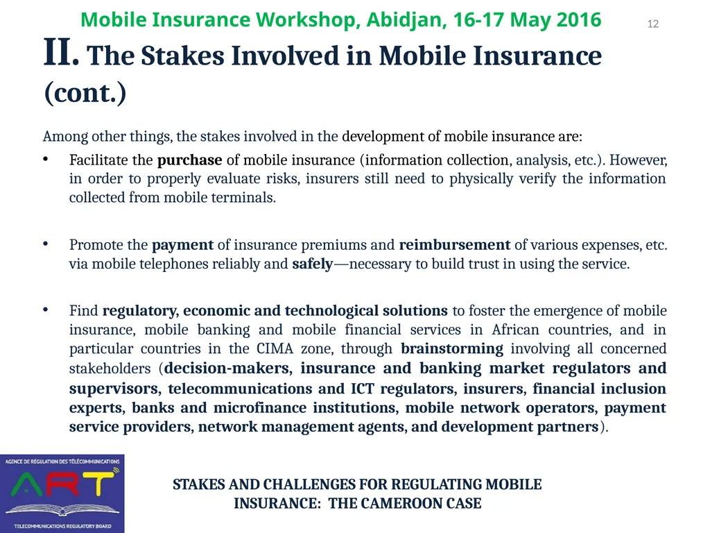 Stakes and Challenges for REGULATING Mobile - slide 12 of 16