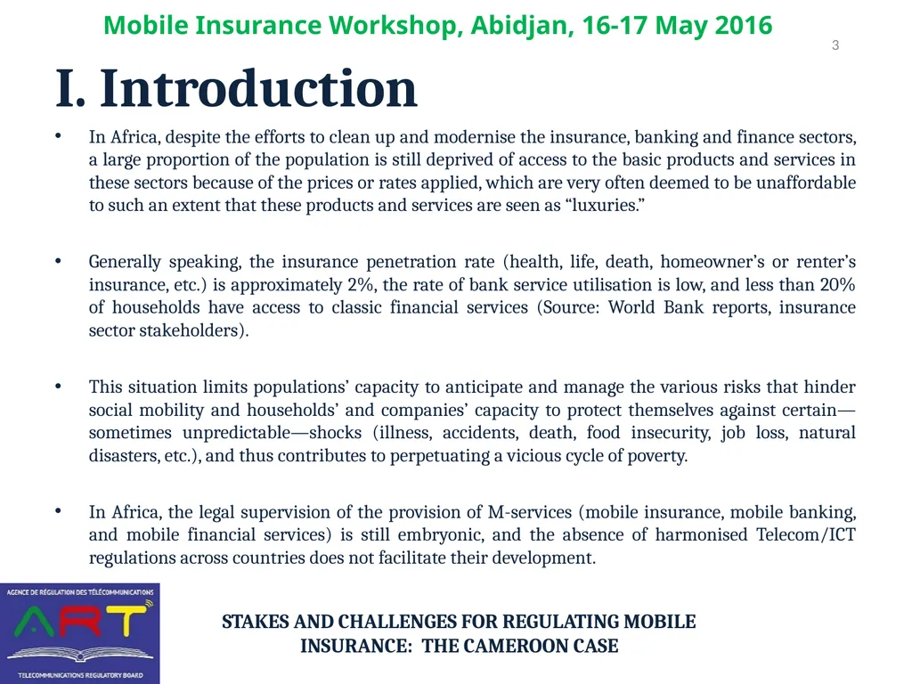 Stakes and Challenges for REGULATING Mobile - slide 3 of 16