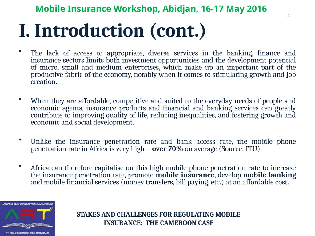 Stakes and Challenges for REGULATING Mobile - slide 4 of 16