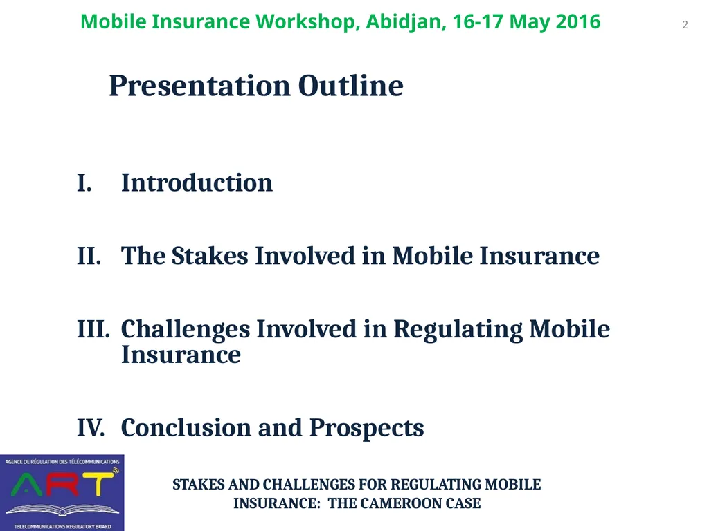 Stakes and Challenges for REGULATING Mobile - slide 2 of 16