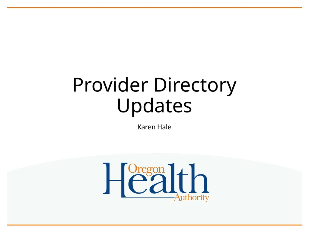 Provider Directory Advisory Group Meeting - slide 4 of 29