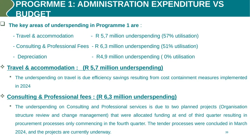 Annual performance REPORT (2023/24) PURPOSE The - slide 39 of 42