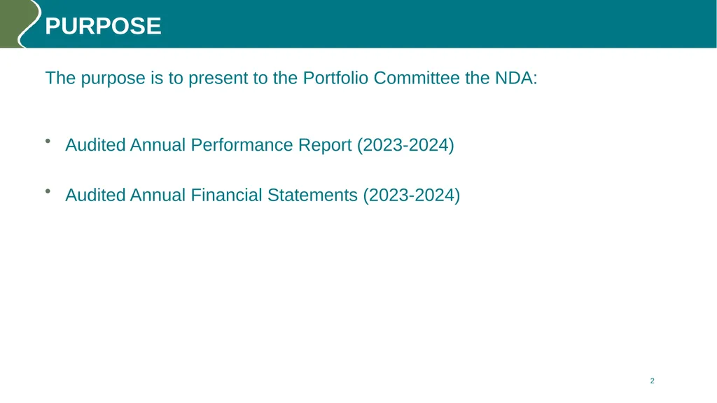 Annual performance REPORT (2023/24) PURPOSE The - slide 2 of 42