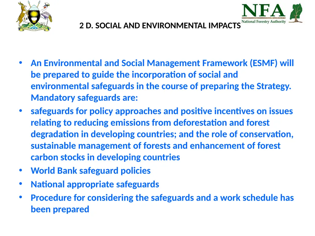Uganda REDD-Plus Readiness Preparation Proposal - slide 27 of 35