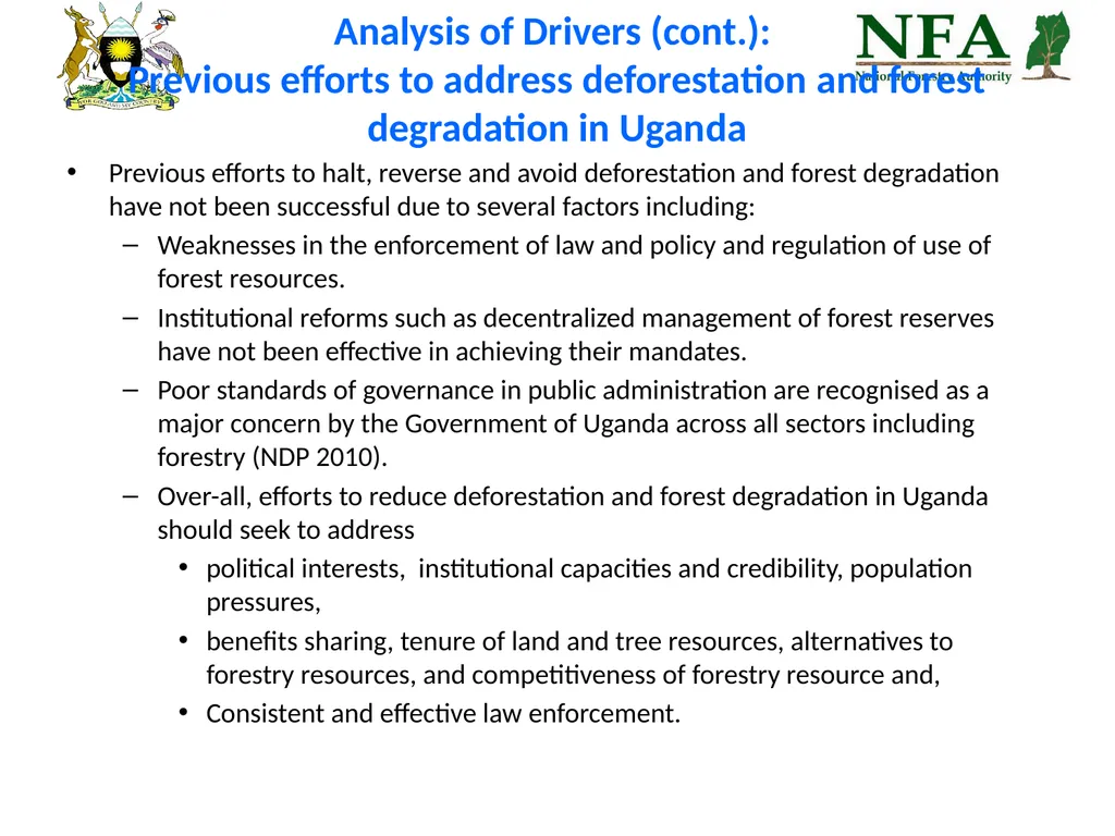 Uganda REDD-Plus Readiness Preparation Proposal - slide 21 of 35