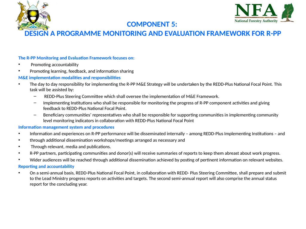 Uganda REDD-Plus Readiness Preparation Proposal - slide 34 of 35