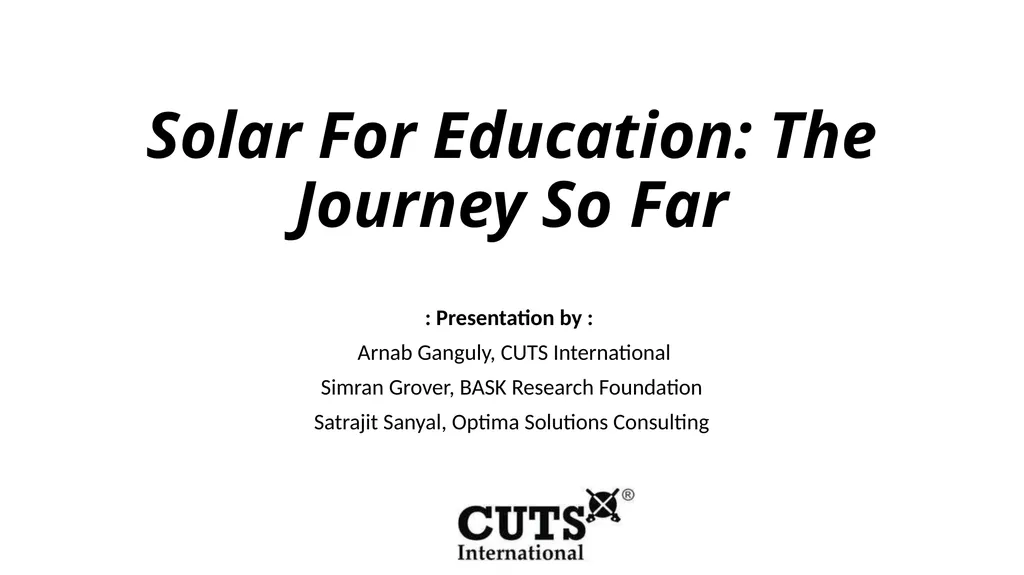 Solar For Education: The Journey So Far :