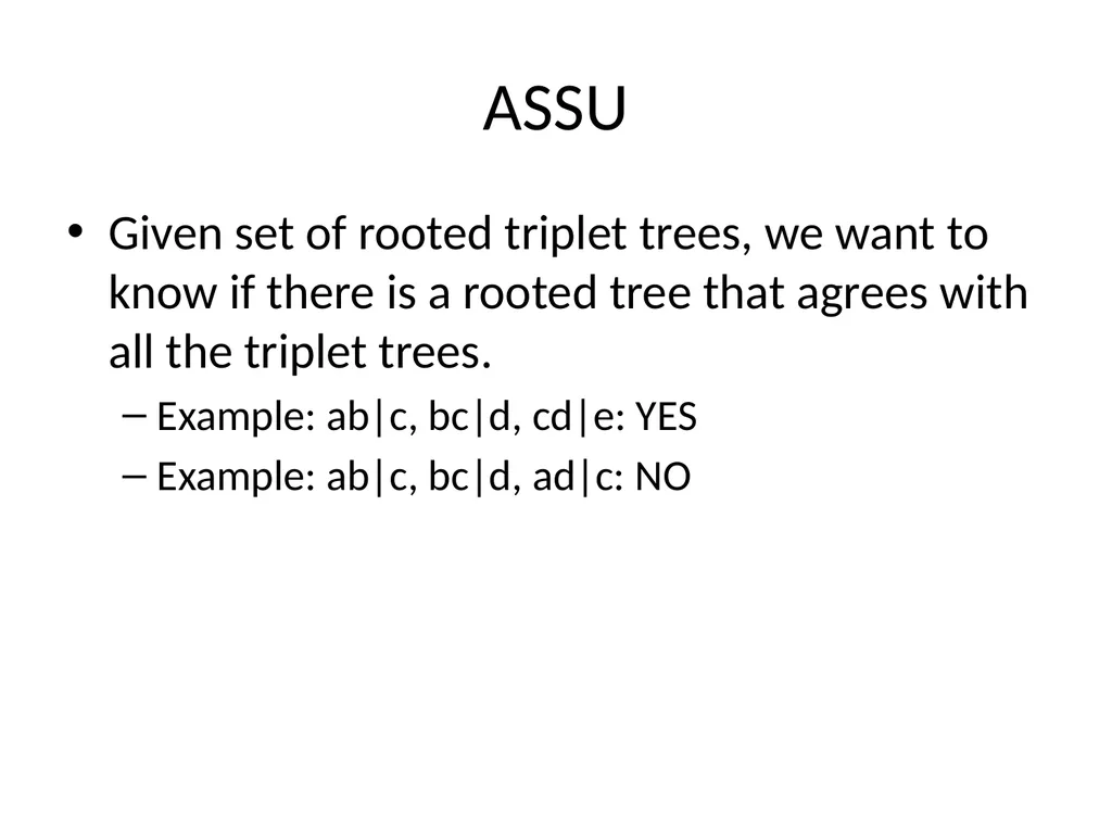 CS 581 Constructing rooted trees Tandy Warnow - slide 25 of 42