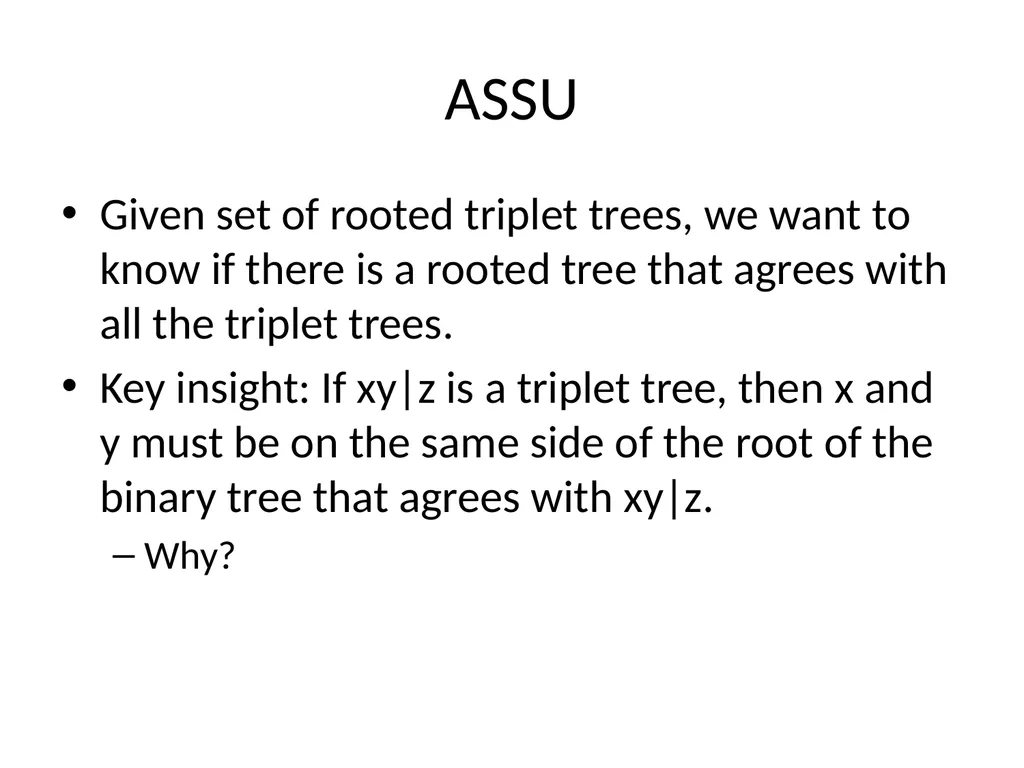 CS 581 Constructing rooted trees Tandy Warnow - slide 27 of 42