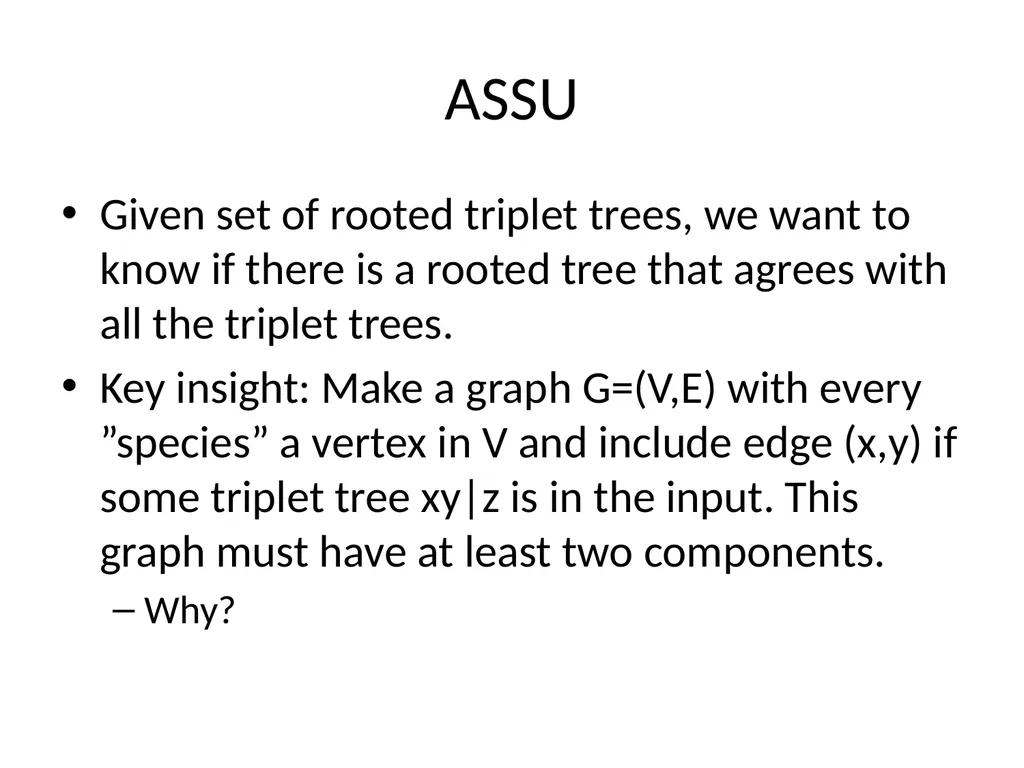 CS 581 Constructing rooted trees Tandy Warnow - slide 28 of 42