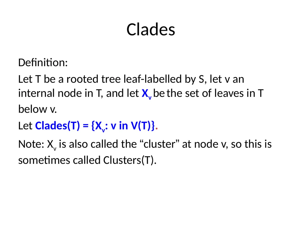CS 581 Constructing rooted trees Tandy Warnow - slide 8 of 42