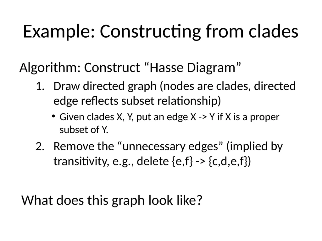 CS 581 Constructing rooted trees Tandy Warnow - slide 12 of 42