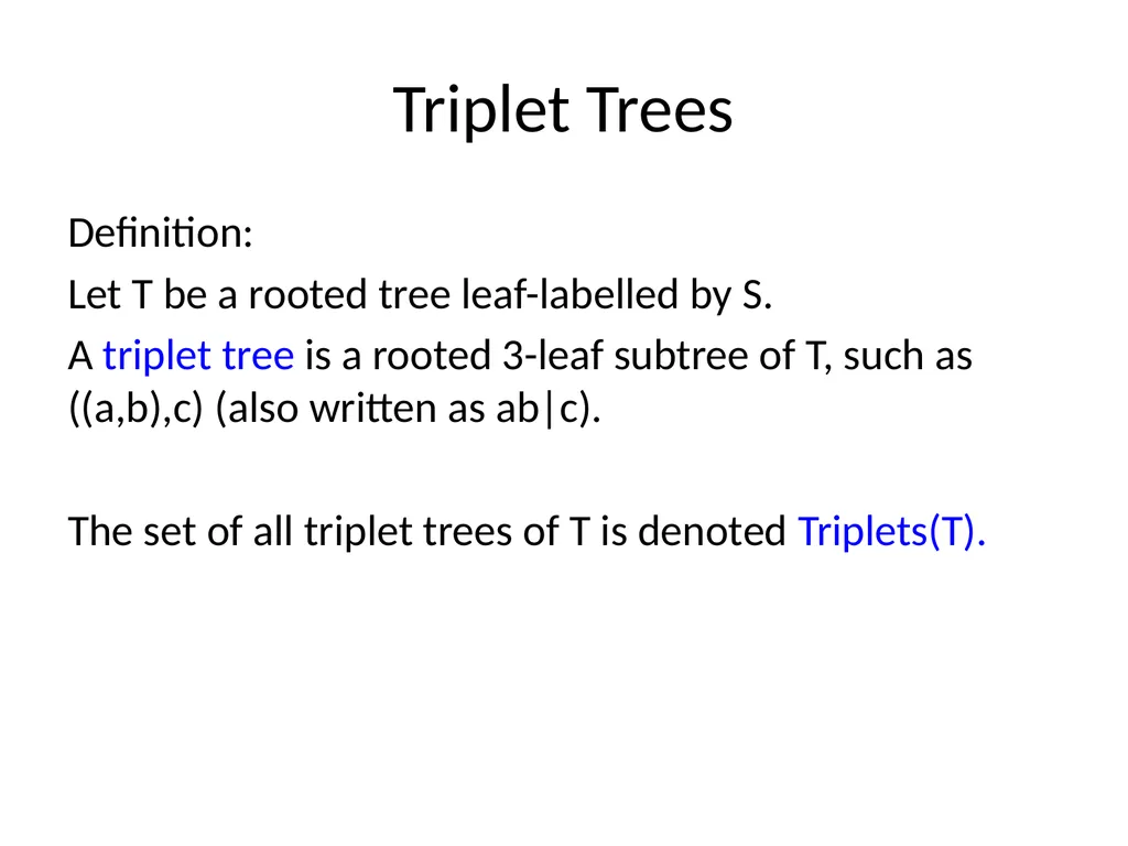CS 581 Constructing rooted trees Tandy Warnow - slide 6 of 42