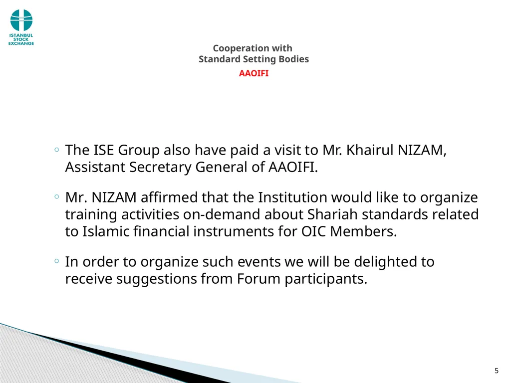 Customized Indices and Exchange Traded Islamic - slide 5 of 14
