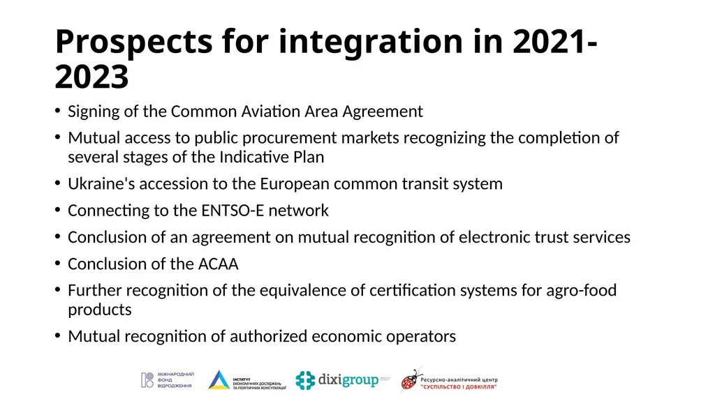 INTEGRATION WITHIN ASSOCIATION: DYNAMICS OF THE - slide 14 of 17