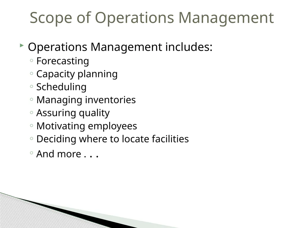 Introduction to Operations Management MBA 570 - slide 46 of 53