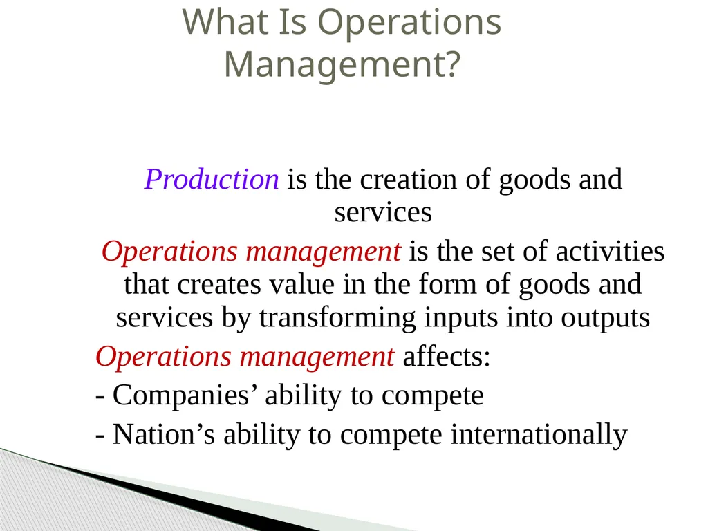 Introduction to Operations Management MBA 570 - slide 24 of 53