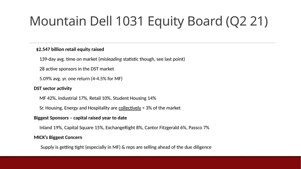 MICK Law Due Diligence: Current Developments, - slide 5 of 22