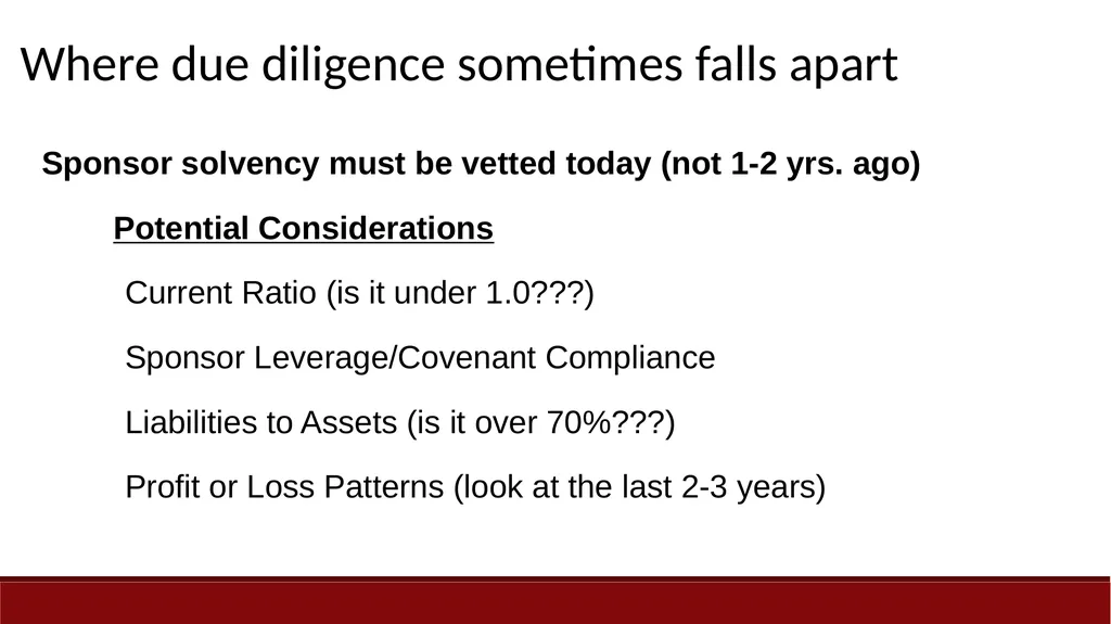 MICK Law Due Diligence: Current Developments, - slide 21 of 22