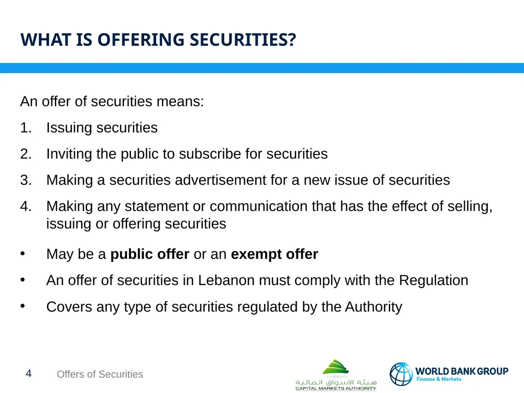 WORKSHOP ON proposed CMA regulations OFFERS OF - slide 4 of 15