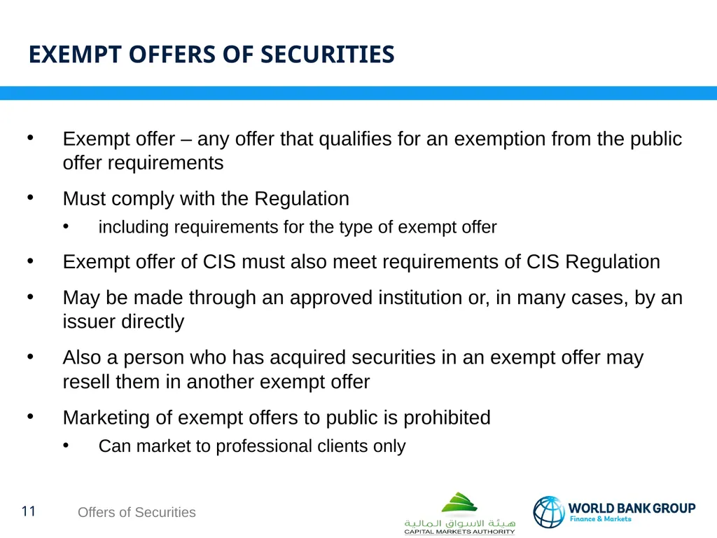 WORKSHOP ON proposed CMA regulations OFFERS OF - slide 11 of 15