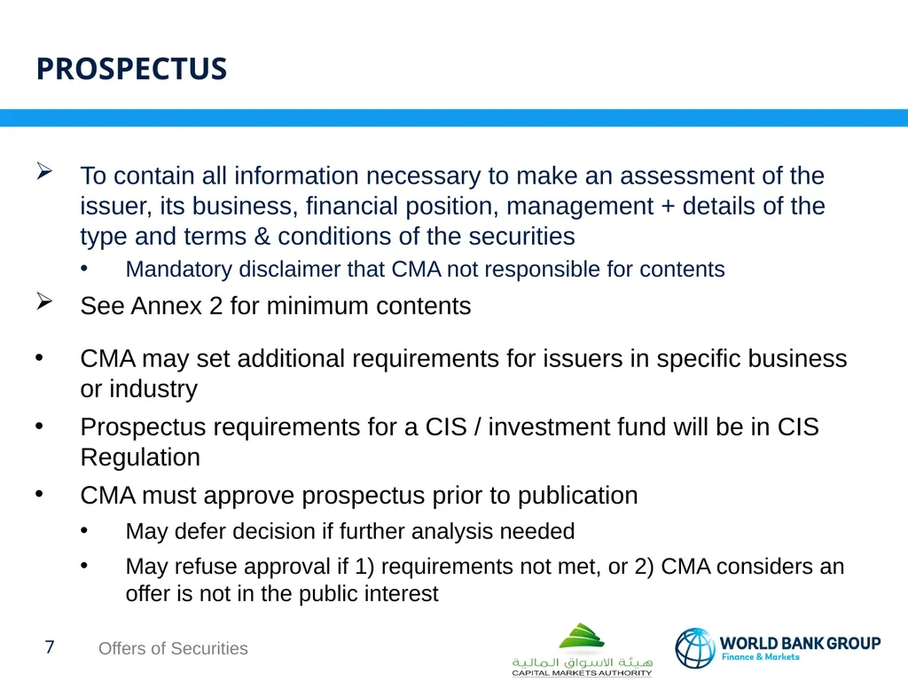 WORKSHOP ON proposed CMA regulations OFFERS OF - slide 7 of 15