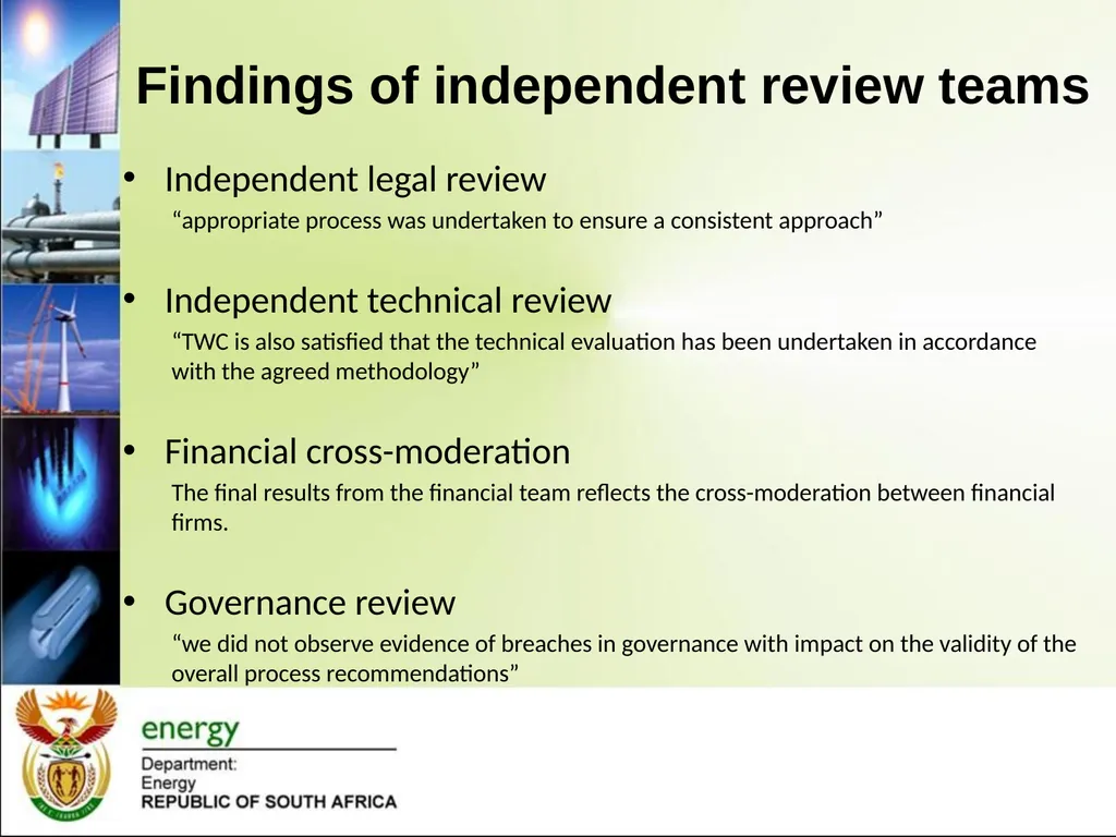 Renewable Energy IPP Procurement Programme: - slide 14 of 15