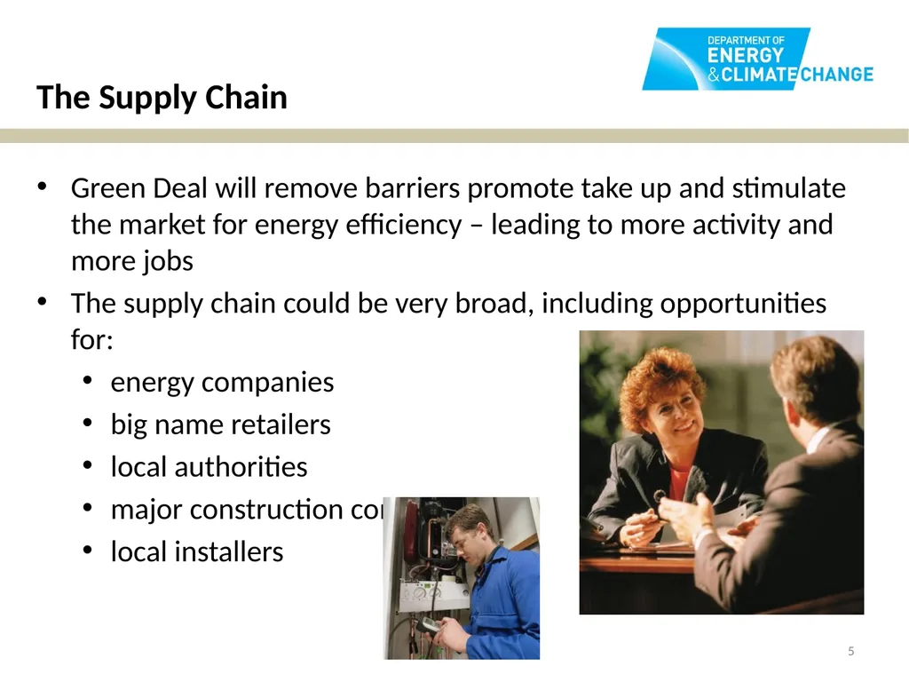 The Green Deal Tracy Vegro Director – Energy - slide 5 of 9