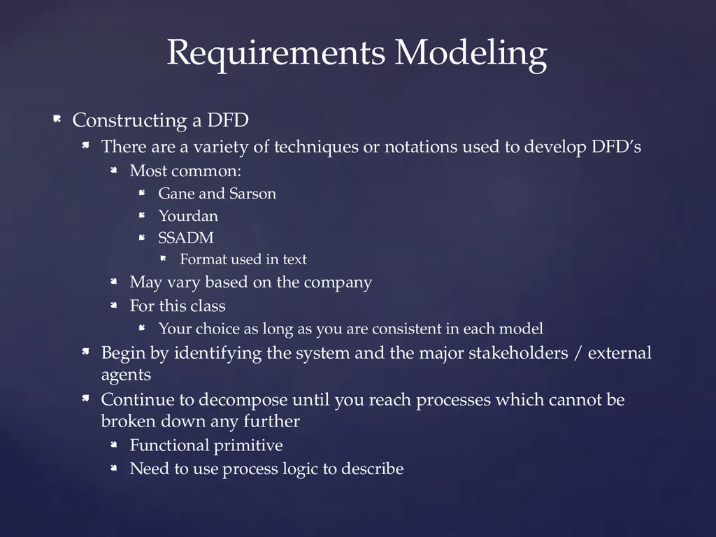 COMI-1230 Systems Analysis & Design Requirements - slide 6 of 13