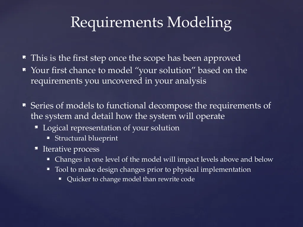 COMI-1230 Systems Analysis & Design Requirements - slide 3 of 13